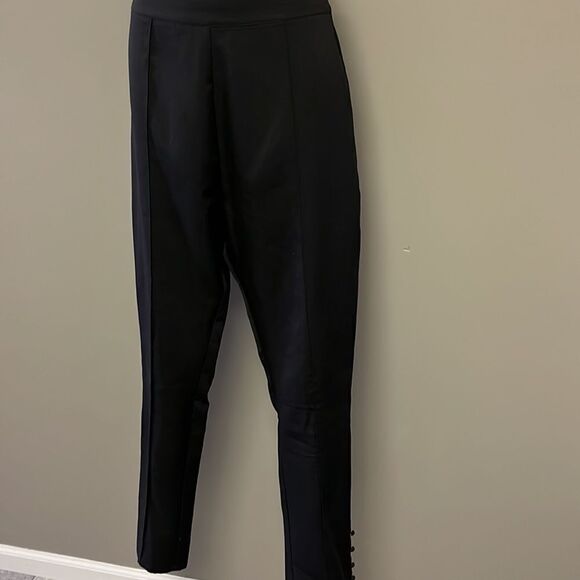 Pretty Little Thing Black Silky Side Zip Pants- Size 6 - Picture 2 of 15